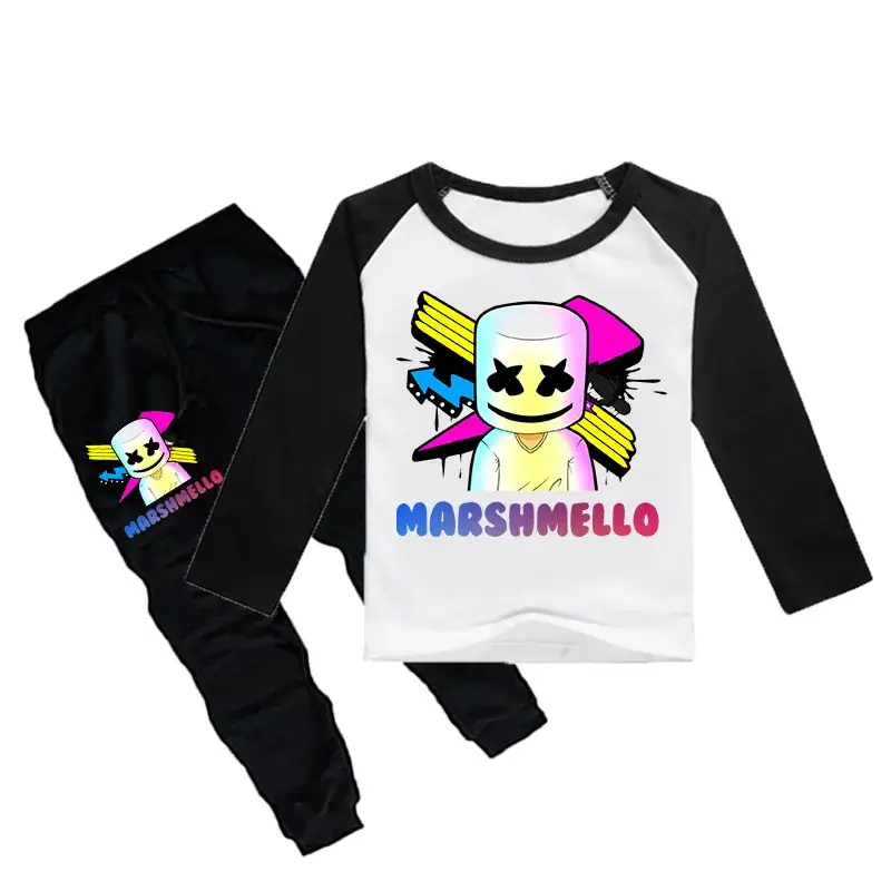 Kids Boys Red Cartoon T-Shirt & Black Pants Set — feature 11