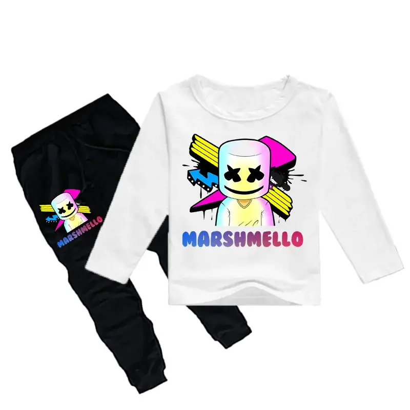 Kids Boys Red Cartoon T-Shirt & Black Pants Set — feature 3