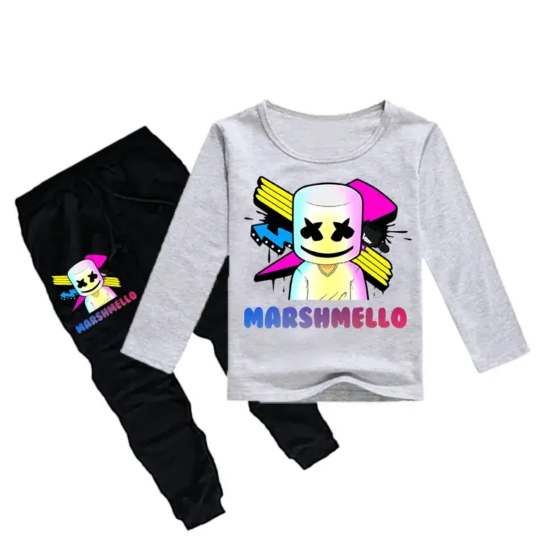 Kids Boys Red Cartoon T-Shirt & Black Pants Set — feature 8