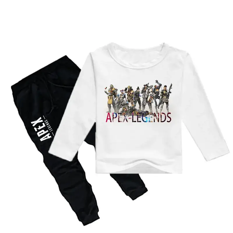 APEX Kids Yellow Long Sleeve T-Shirt + Black Trousers Set — feature 3
