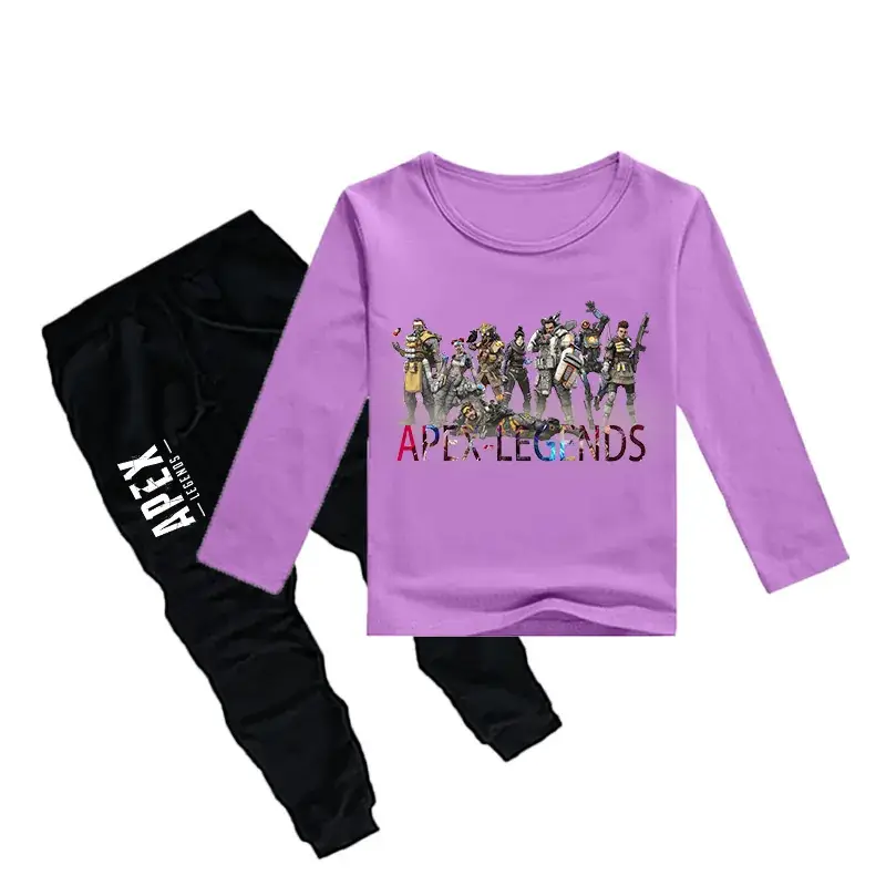 APEX Kids Yellow Long Sleeve T-Shirt + Black Trousers Set — feature 7