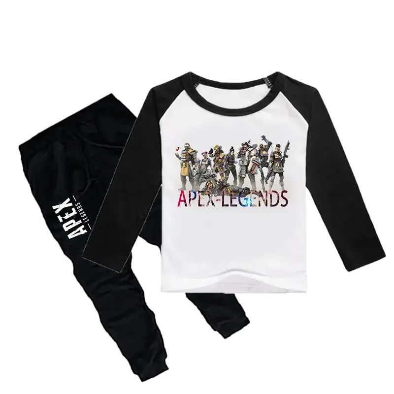 APEX Kids Yellow Long Sleeve T-Shirt + Black Trousers Set - Image 12