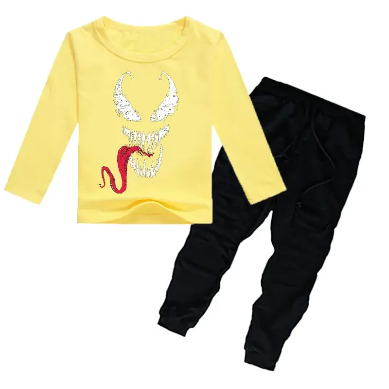 2020 Summer Kids Long Sleeve T-Shirt + Jogger Pants Set - Image 3