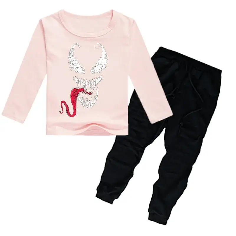 2020 Summer Kids Long Sleeve T-Shirt + Jogger Pants Set - Image 2
