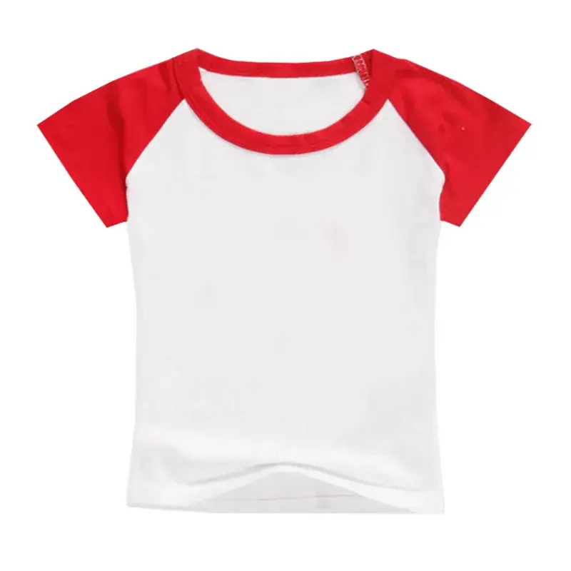 Kids Short Sleeve T-Shirt White Blue Cotton - Image 8