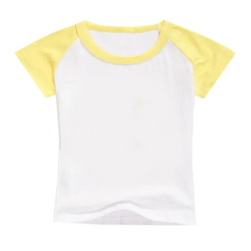 Kids Short Sleeve T-Shirt White Blue Cotton — feature 13