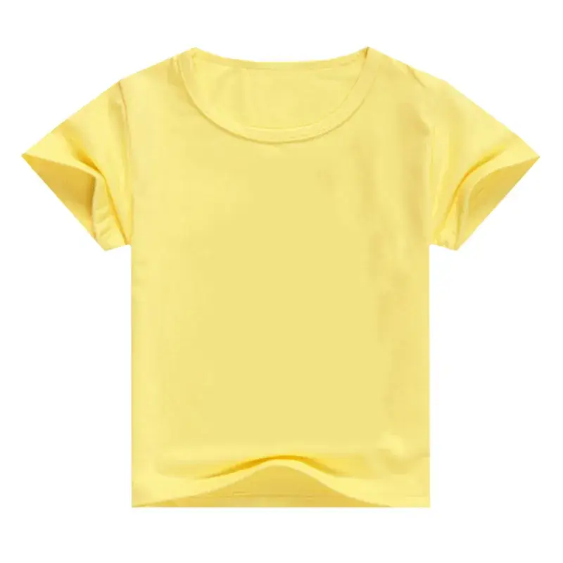Kids Short Sleeve T-Shirt White Blue Cotton - Image 3