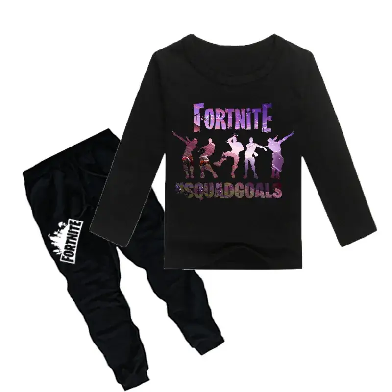 Fortnite Squad Boys T-Shirt & Pants Set Red Black