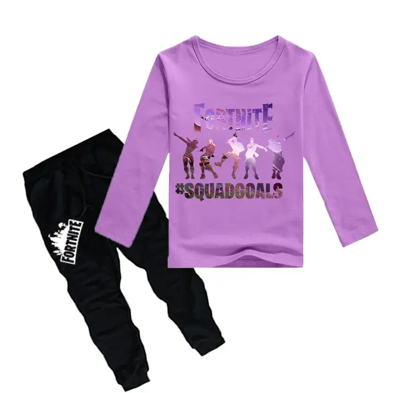 Fortnite Squad Boys T-Shirt & Pants Set Red Black