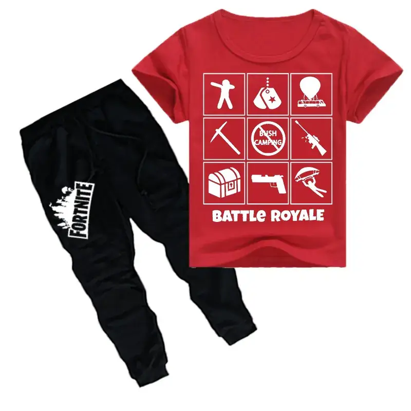 Red Battle Royale Kids Sweatpants Set for Boys - Image 4