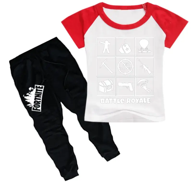 Red Battle Royale Kids Sweatpants Set for Boys - Image 11