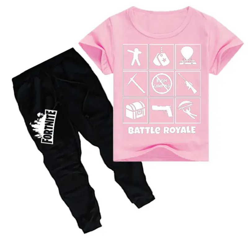 Red Battle Royale Kids Sweatpants Set for Boys - Image 2