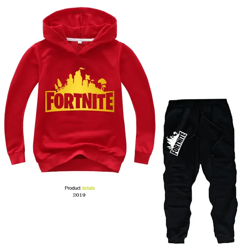 Children's Yellow Cresty Hoodie & Black Trousers Set - Image 3