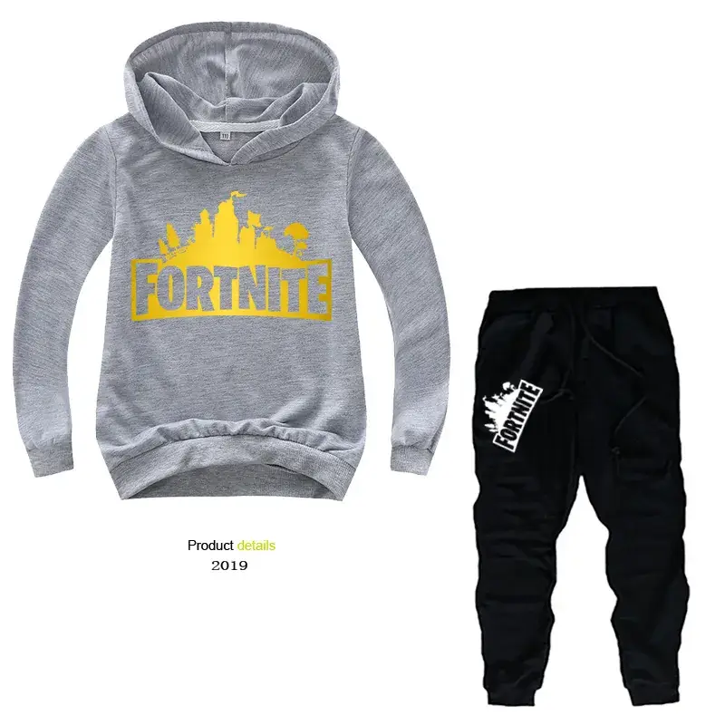 Children's Yellow Cresty Hoodie & Black Trousers Set - Image 4