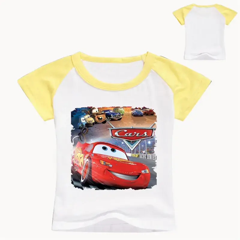 Kids Cars Graphic T-Shirt Blue Short Sleeve Casual - Image 13