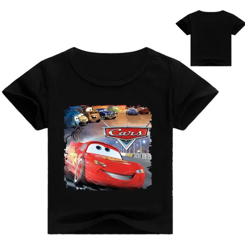Kids Cars Graphic T-Shirt Blue Short Sleeve Casual - Image 16