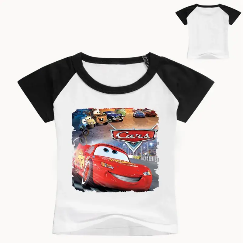 Kids Cars Graphic T-Shirt Blue Short Sleeve Casual - Image 11