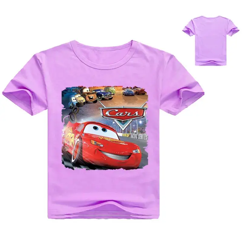 Kids Cars Graphic T-Shirt Blue Short Sleeve Casual - Image 5