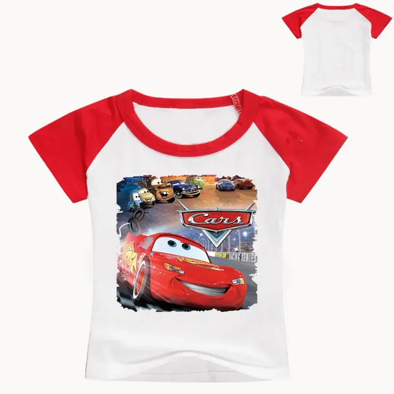 Kids Cars Graphic T-Shirt Blue Short Sleeve Casual - Image 8