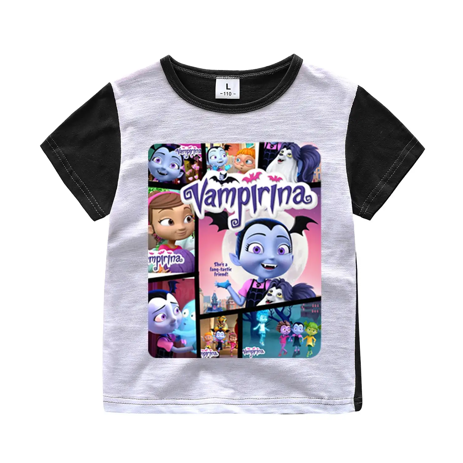 2018 Kids Cartoon T-Shirt White Orange Short Sleeve - Image 2
