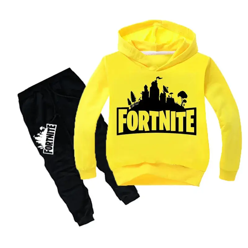 Fortnite Hoodie & Leggings Set Red Black Middle Large