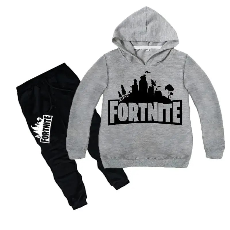Fortnite Hoodie & Leggings Set Red Black Middle Large