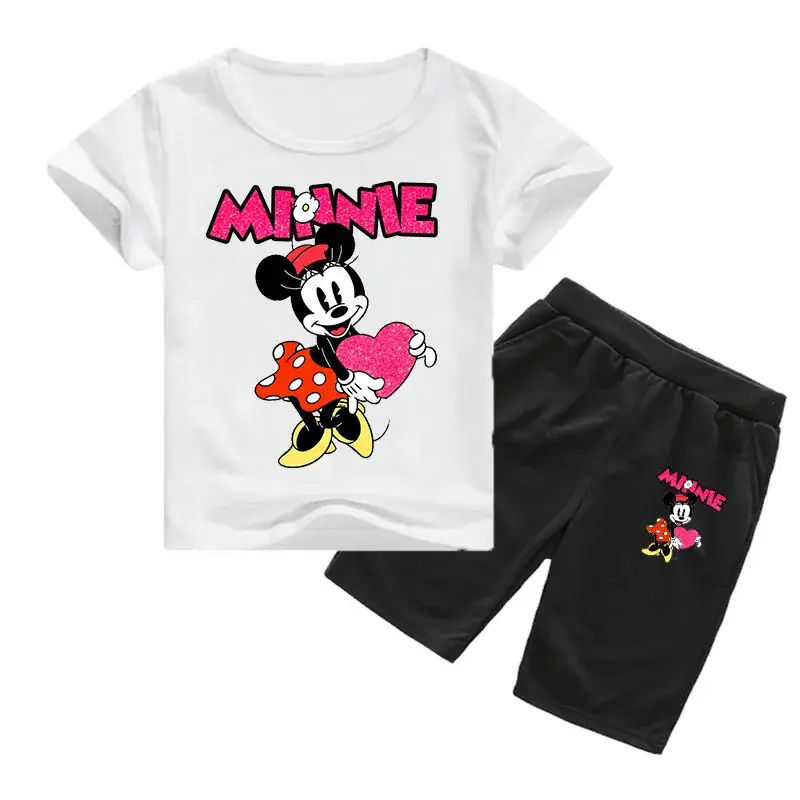 Minnie Mouse Kids T-Shirt & Shorts Set Yellow Black — feature 3