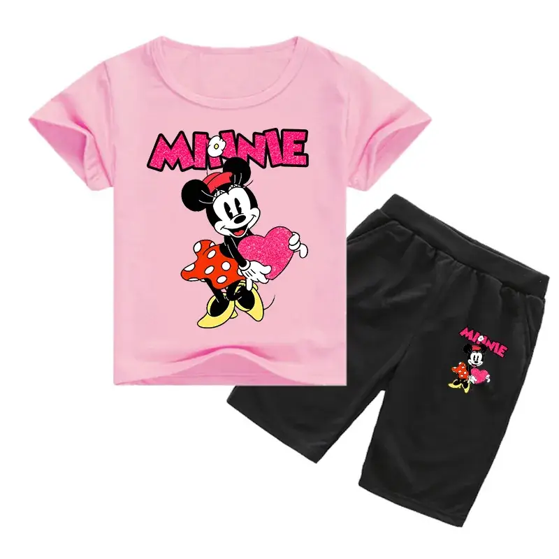 Minnie Mouse Kids T-Shirt & Shorts Set Yellow Black — feature 4