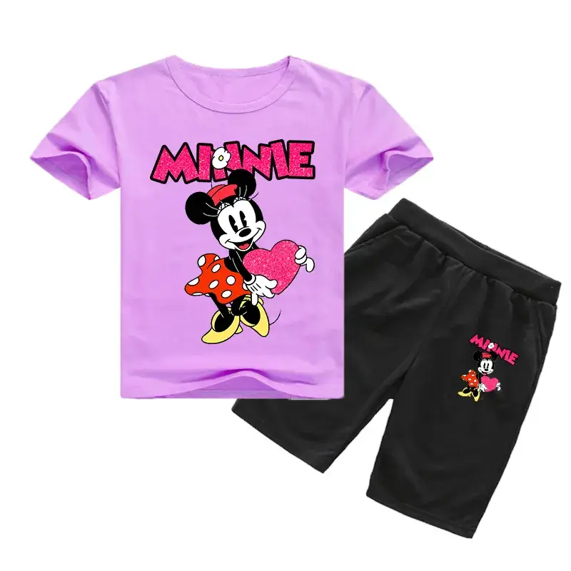 Minnie Mouse Kids T-Shirt & Shorts Set Yellow Black — feature 7