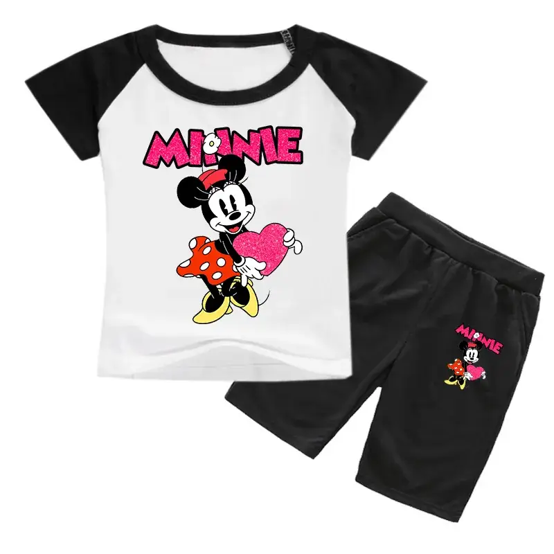 Minnie Mouse Kids T-Shirt & Shorts Set Yellow Black - Image 11