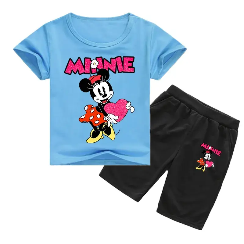 Minnie Mouse Kids T-Shirt & Shorts Set Yellow Black - Image 7