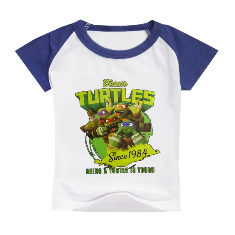 Red Teen Turtle Print Boys T-Shirt Medium to Big — feature 13