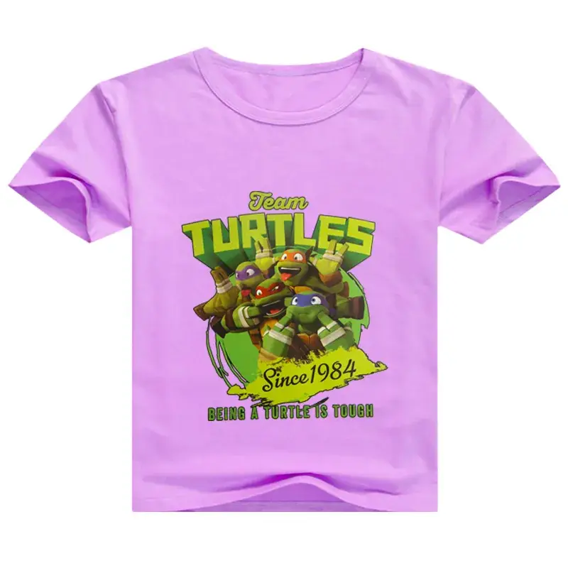 Red Teen Turtle Print Boys T-Shirt Medium to Big — feature 6