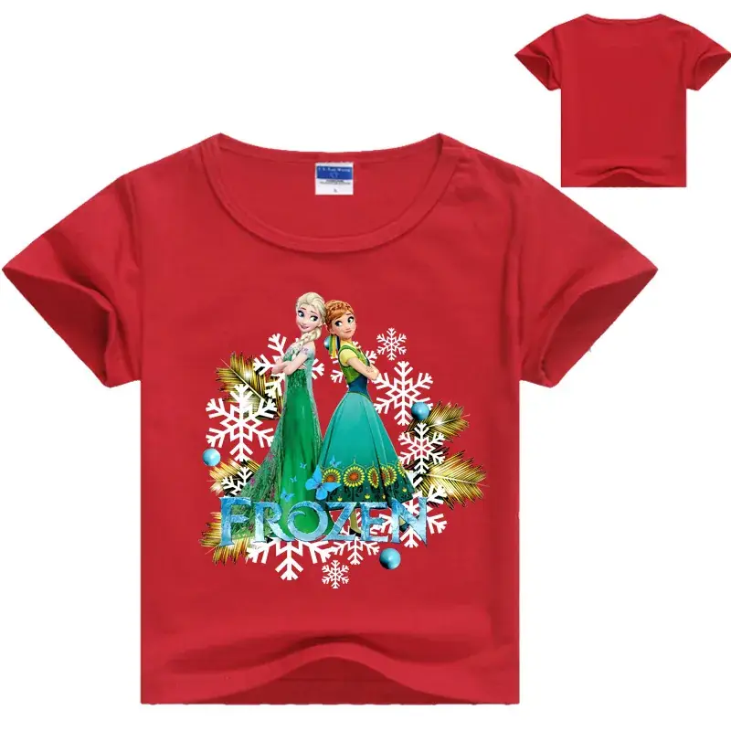 Frozen Elsa T-Shirt Red Kids 7637 — feature 5