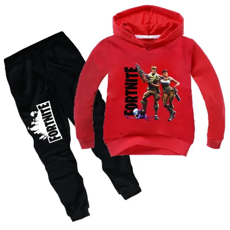 Girls Fortnite Hoodie & Pants Set Black