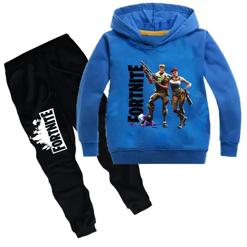 Girls Fortnite Hoodie & Pants Set Black