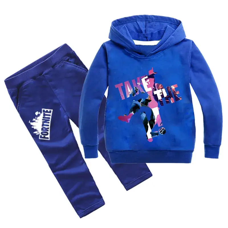 Children's Blue Batman Hoodie Track Suit with Trousers - Image 3