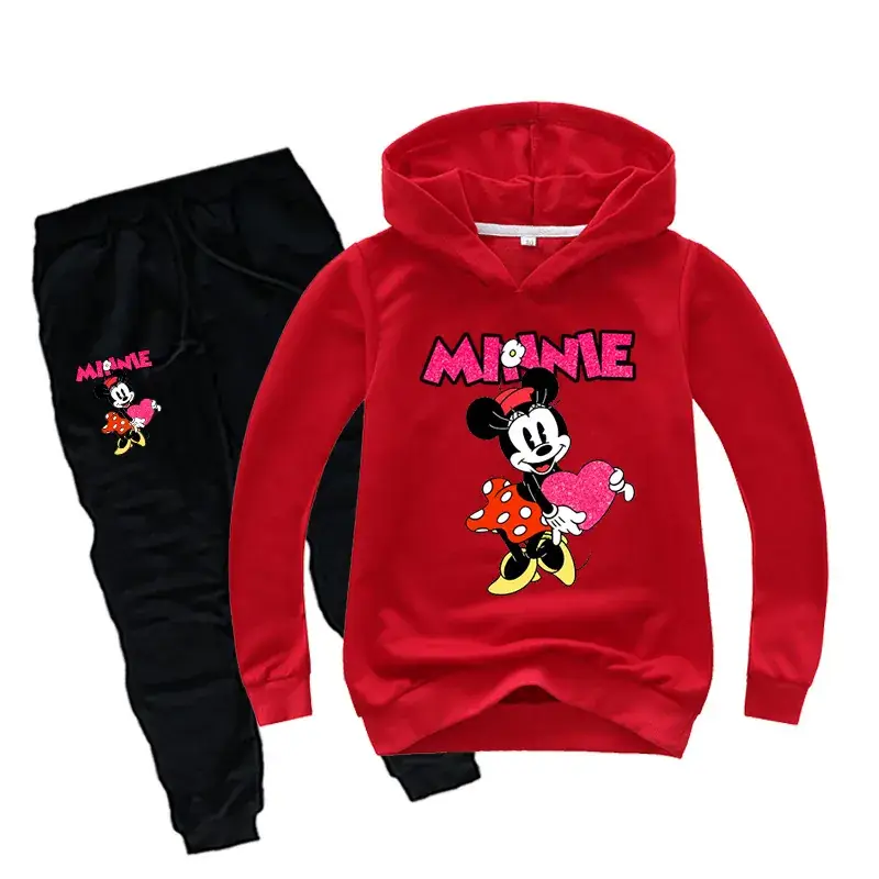 Minnie Mouse Hoodie & Jogger Pants Set Blue Black - Image 8