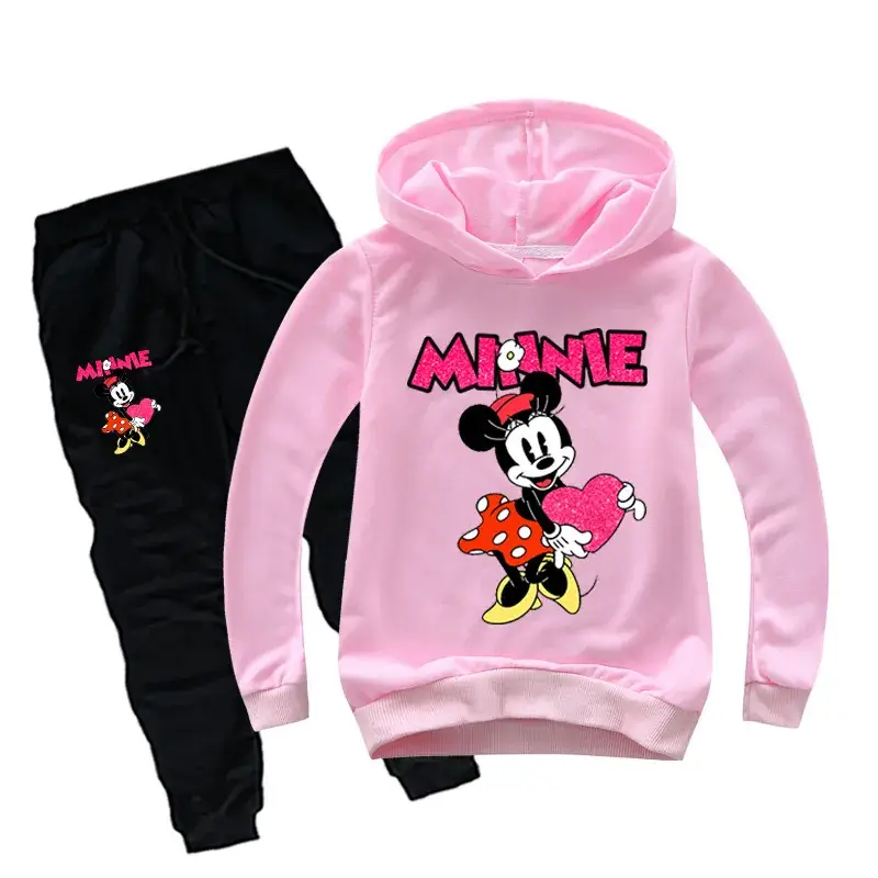 Minnie Mouse Hoodie & Jogger Pants Set Blue Black - Image 9