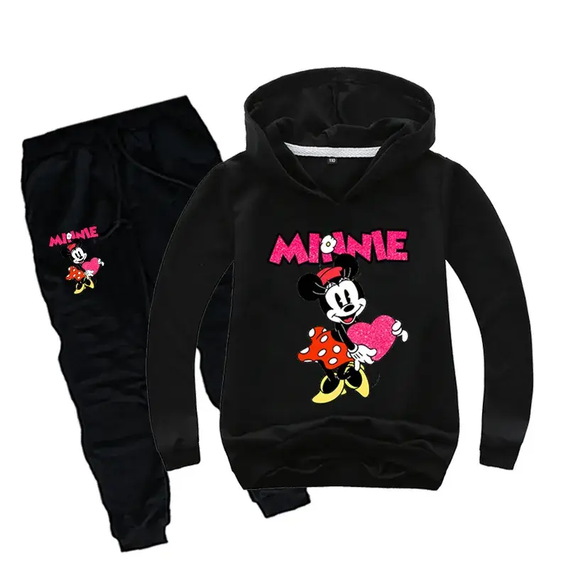 Minnie Mouse Hoodie & Jogger Pants Set Blue Black - Image 10