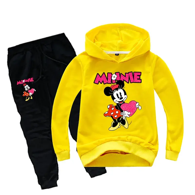 Minnie Mouse Hoodie & Jogger Pants Set Blue Black - Image 2
