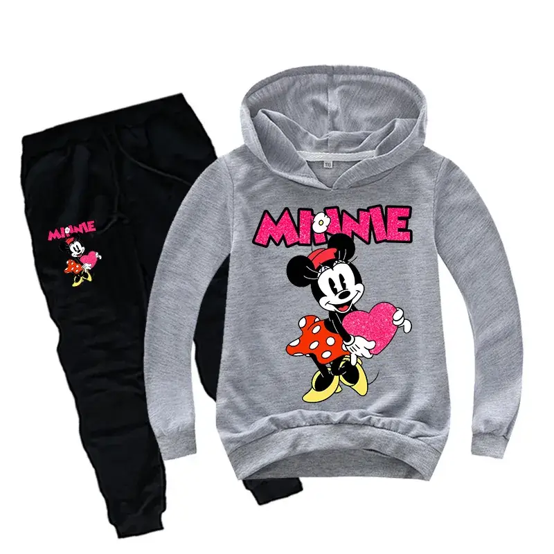 Minnie Mouse Hoodie & Jogger Pants Set Blue Black - Image 4