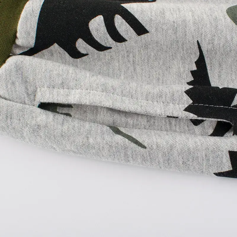 Kids Dinosaur Print Shorts Grey Medium - Image 3