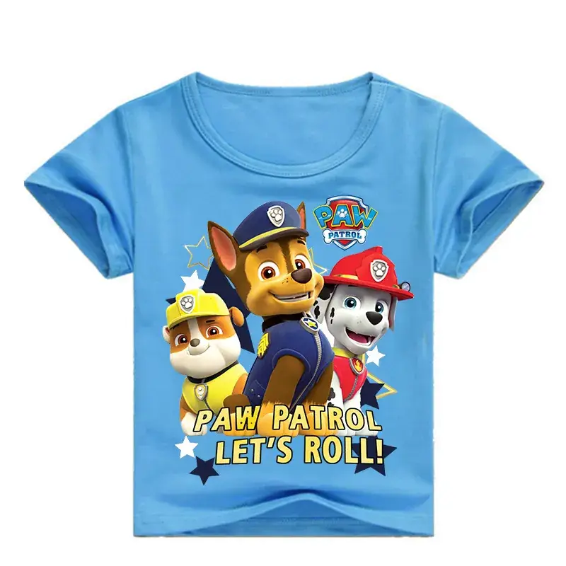 Pink Paw Patrol Kids T-Shirt Short Sleeve Cartoon Print — feature 4