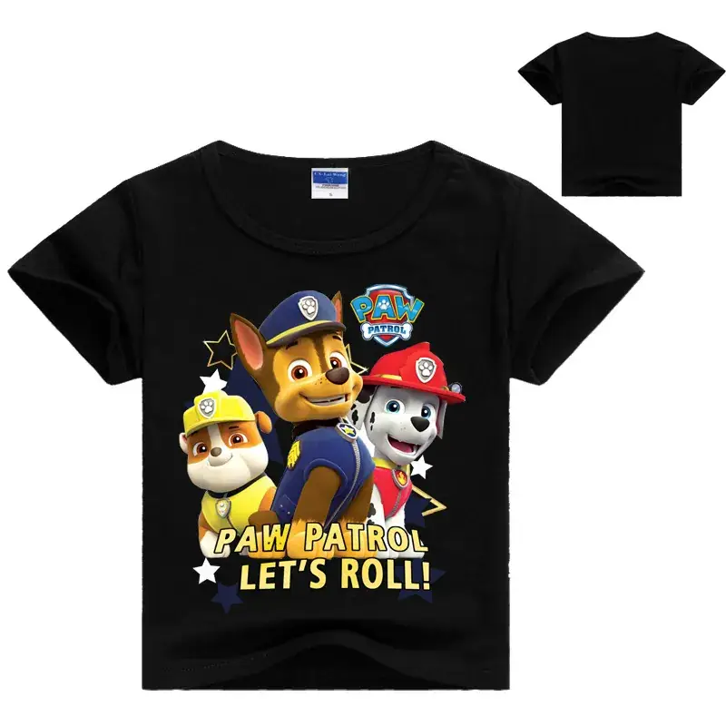 Pink Paw Patrol Kids T-Shirt Short Sleeve Cartoon Print — feature 8