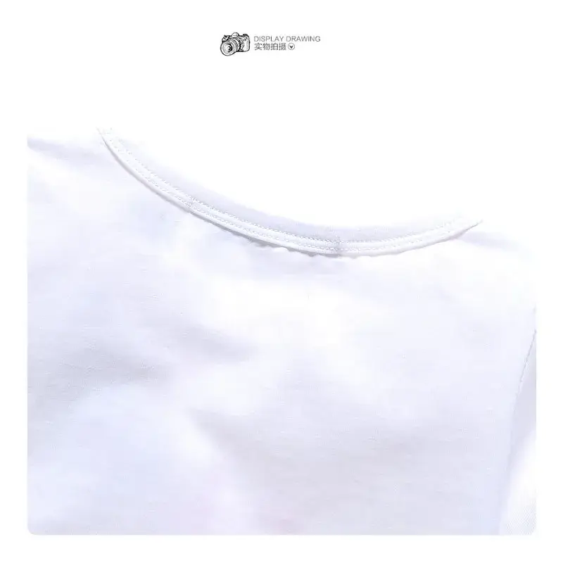 Children's Cartoon Fish Short T-Shirt White Q834 — feature 9
