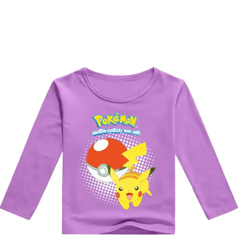 Kids Pokemon Long Sleeve T-Shirt Blue Medium to XL