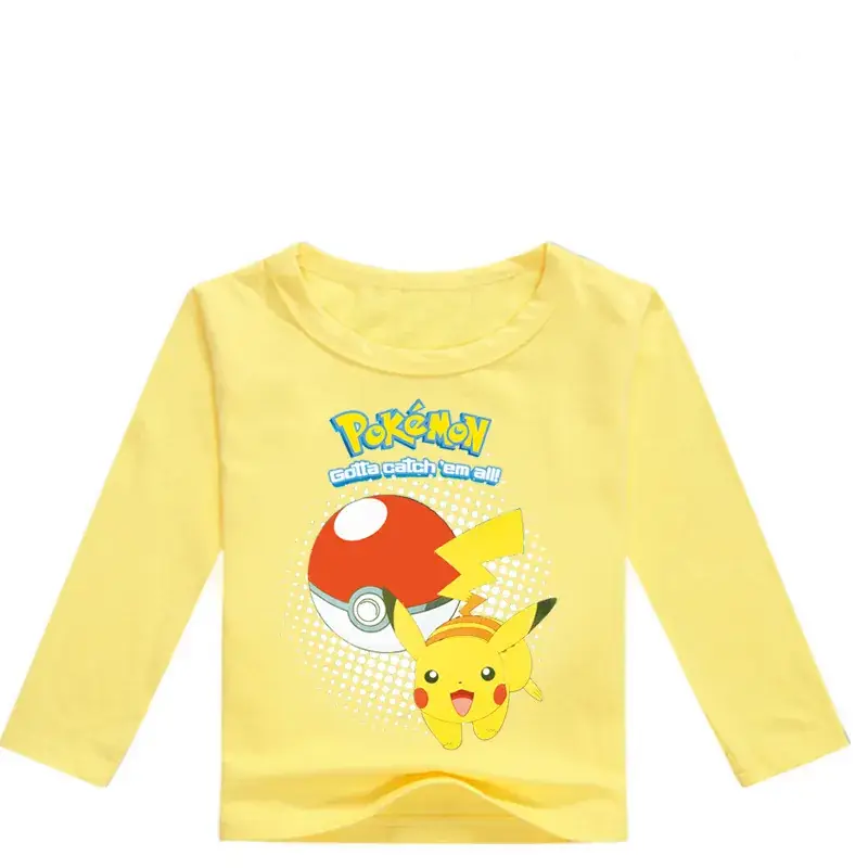 Kids Pokemon Long Sleeve T-Shirt Blue Medium to XL