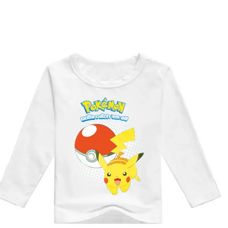 Kids Pokemon Long Sleeve T-Shirt Blue Medium to XL — feature 2