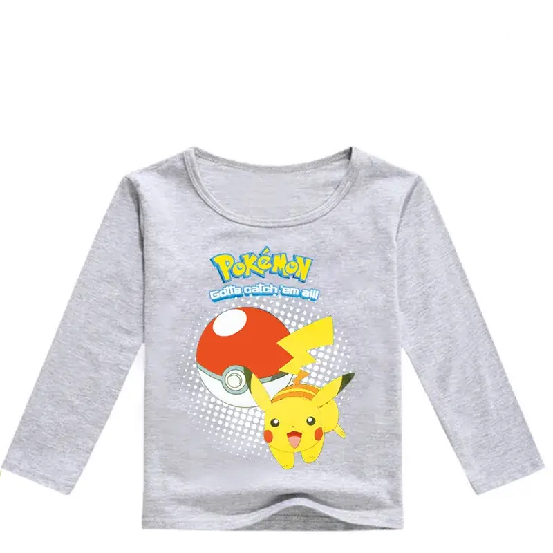 Kids Pokemon Long Sleeve T-Shirt Blue Medium to XL — feature 7